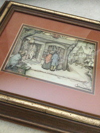 Beautiful Framed Anton Pieck Paper Tole Picture