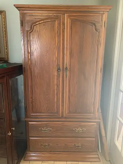 Real wood oak bedroom furniture set (4 piece), View more