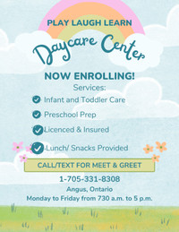 1 Full time opening available in Home Daycare