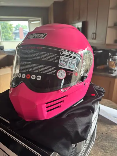 Brand new tags and stickers still on, “girls night out pink” speed bandit Simpson helmet. Honestly I...