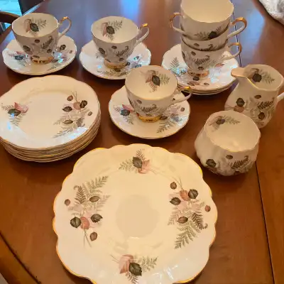 Vintage Clare English bone China Tea Set (21 Pieces), View more