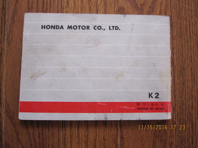 1970Honda CB 350 Owners Manual in Other in Sarnia - Image 2
