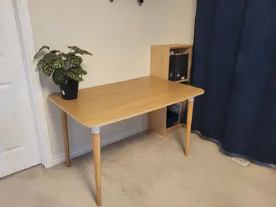 IKEA BEKANT desk tabletop with HILVER legs, View more