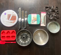 Full set of baking, pans, decorating pipes , cookies