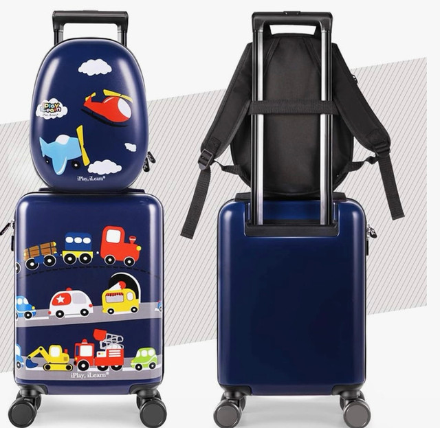 iPlay, iLearn Kids Rolling Luggage Set - Suitcase with Carryon B in Other in Markham / York Region - Image 2