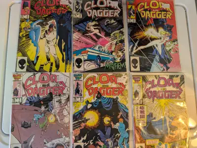 Lot of 6 CLOAK & DAGGER 1986 comics,2 signed by Leonardi., View more