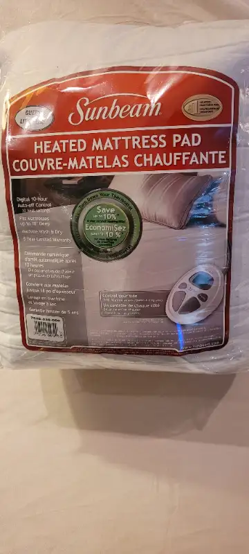 Sunbeam Heated Mattress Pad New In Case Queen Size Dual Controls, View more