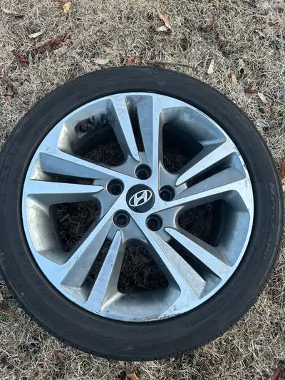 Selling a set of 4, 17 inch Hyundai Elantra Rims. 5x114.3 bolt pattern. In excellent shape, no crack...