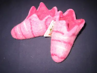 Wool felt baby booties, View more