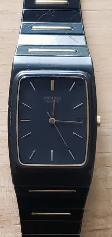 MONTRE / WATCH - SEIKO BLACK SLIMELINE 2A32 5059 RO - VINTAGE, View more