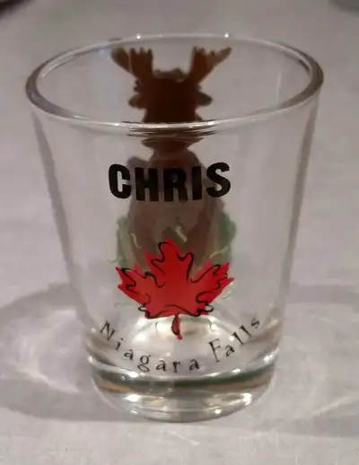 Personalized Chris Niagara Falls shot glass for sale. Never used and in perfect condition. Pick up a...