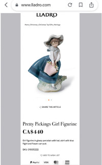 Lladro Pretty Pickings Figurine.Mint Condition In Original Box.