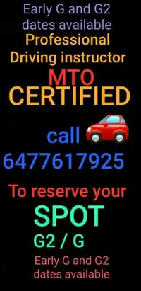 Experienced driving instructor MTO Approved 