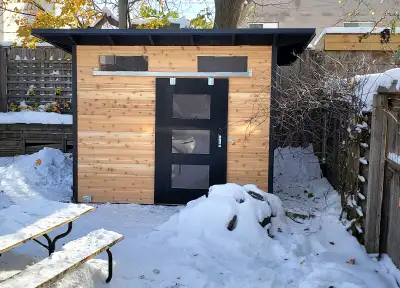 The Advanced is a premium garden shed for Ontario homeowners who want more than a plain-looking back...