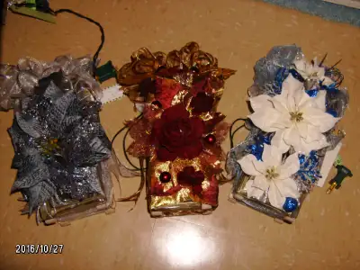 Decorated Glass blocks with mini lights, View more