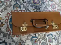 A Vintage Diplomatic Briefcase-Leather + Lock & Key