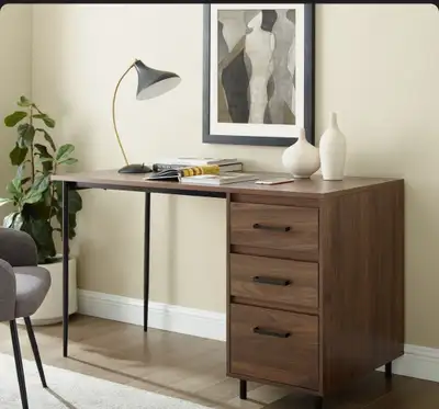 Wooden office table/desk, dark walnut. Wayfair table, View more