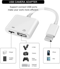 Apple Certified Lightning Male to USB Female Adapter OTG