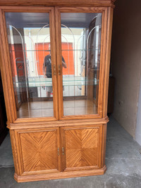 Free delivery used Wooden China Cabinet with Glass Doors City of Toronto Toronto (GTA) Preview
