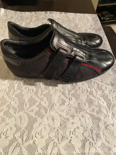 Original Gucci GG Monogram Supreme Leather Sneakers Sz 7.5, View more