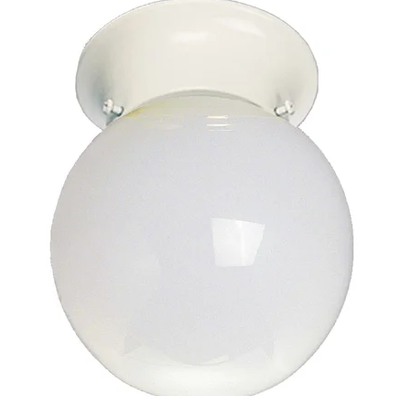 2 x White ceiling Glass Globes light, View more