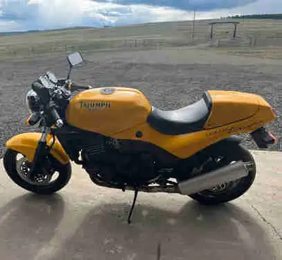 Selling my 1994 Triumph Speed Triple, a true classic! This beauty has a distinctive yellow paint job...