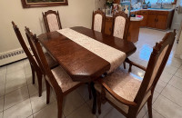 Dining set with hutch and buffet and 6 chairs 