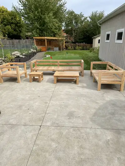 Solid wood patio furniture, View more