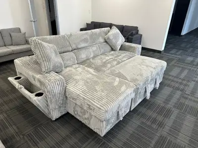 Corduroy Sofa Bed with Up Lift Storage Compartments , View more