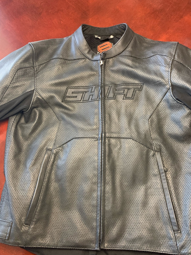 Mens Shift Perforated leather Motorcycle jacket in Men's in Calgary