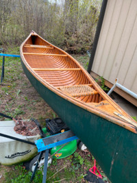 16 foot Cedar strip canoe