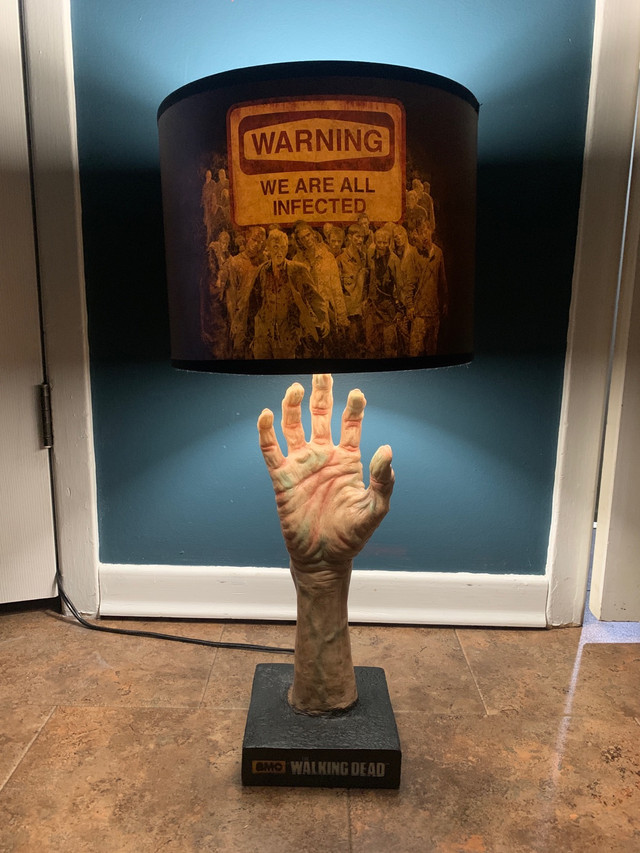 AMC Walking Dead Table Lamp Light Realistic Zombie Hand w/ Shade in Arts & Collectibles in Oshawa / Durham Region