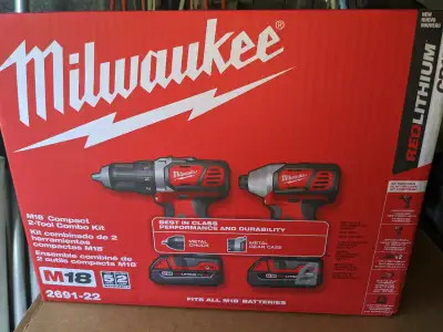 Milwaukee M18 compact 2 tool combo kit., View more