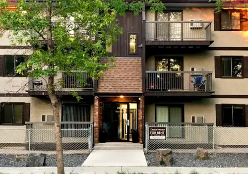 This updated one-bedroom suite with a front-facing balcony is located on the quiet 2nd floor of an a...