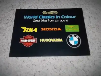 For Sale: Classic Bike Pamphlet showing World Classics in Colour with descriptions.. Great bikes fro...