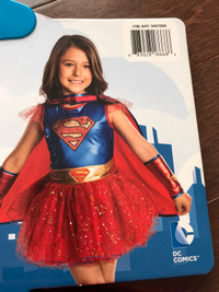 Super Girl Costume For Kids Size Medium