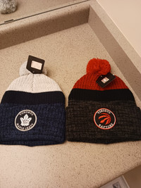 TORONTO MAPLE LEAFS or RAPTORS WINTER TOQUE with TAGS