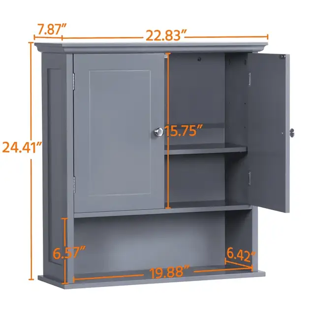 Wall-Mounted Cabinet 4 tier with Shelf for Living Room in Hutches & Display Cabinets in Markham / York Region - Image 9