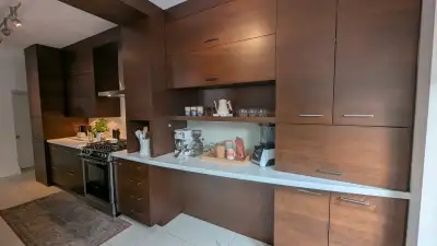 Wood kitchen cabinets  / Armoires de cuisine en bois, View more
