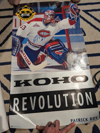 2 Signed Patrick Roy Posters from 1993