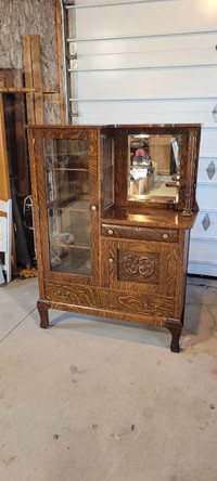 Beautiful antique solid wood China cabinet 
