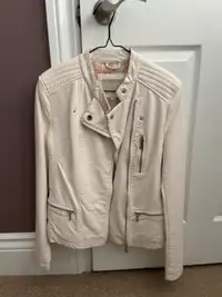 Brand New White Leather Jacket -MOVING SALE!