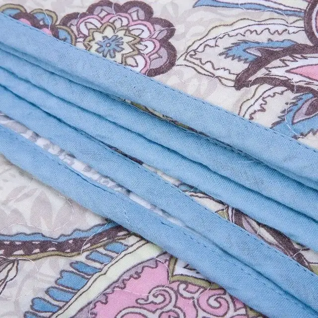 BRAND NEW 3-Pc Cotton Paisley Bedspread & Pillow Cases ~ QUEEN62863260445570123