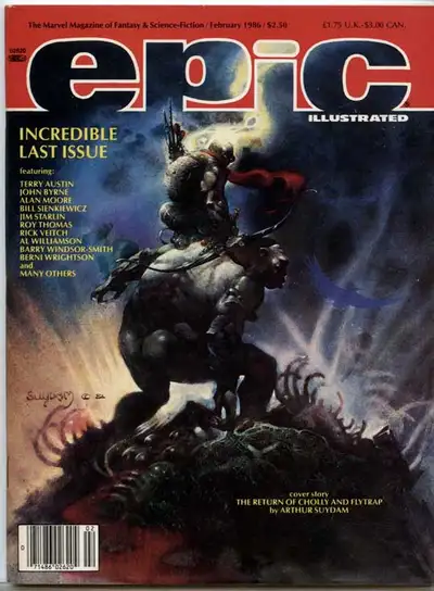 EPIC Illustrated #34, Feb 1986 Marvel Magazine Group LAST ISSUE, View more