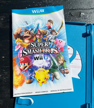 Super Smash Bros Nintendo Wii U EXCELLENT CONDITION Comes with manual and original case e-transfer p...