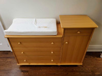 Solid Wood Baby Change Table Dresser
