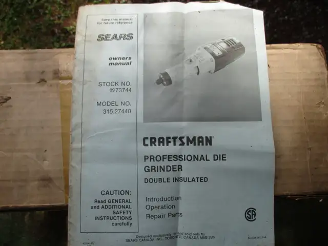 Craftsman die grinder in Power Tools in Delta/Surrey/Langley - Image 4