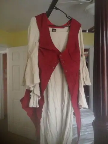 Costume Robe Médiévale beige-rouge, View more