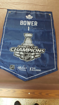 Toronto Maple Leafs Johnny Bower / Molson Stanley Cup Banner
