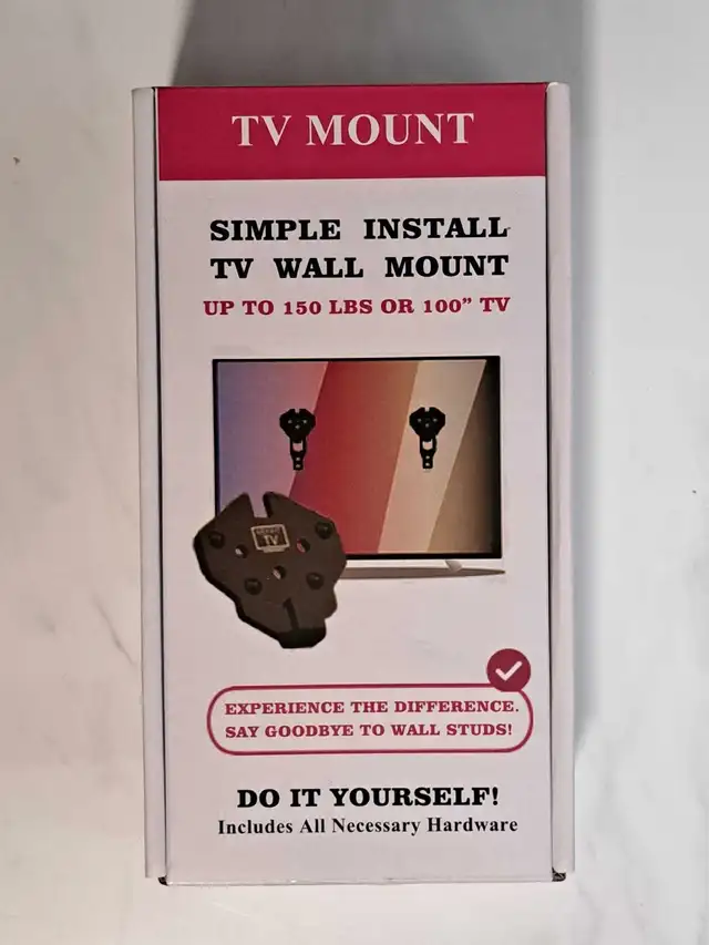 BUSHAD No Stud TV Wall Mount, No Drill TV Mount Brackets, Studle in TVs in Markham / York Region - Image 11